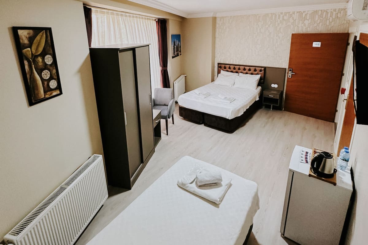 Minibar, desk, blackout curtains, soundproofing