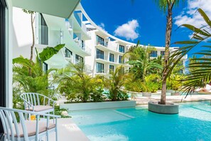Standard Studio, 1 King Bed, Partial Lake View | Lake view - Central Park Lagunas By Sandy Powerful (Tulum)