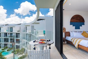 Family Apartment, 4 Bedrooms, Private Pool | Terrace/patio - Central Park Lagunas By Sandy Powerful (Tulum)