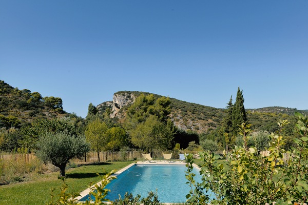 La piscine de 15 m x 5 m environné par la nature