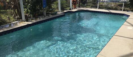 Outdoor pool, a heated pool