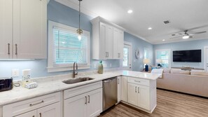 Casa de campo, 3 habitaciones | Cocina privada | Refrigerador, horno, cafetera y tetera y tostadora 