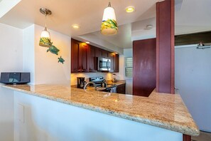 Condo, 2 Bedrooms | Private kitchen | Dishwasher, cookware/dishes/utensils