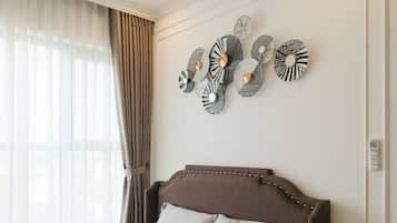 2 bedrooms, bed sheets, wheelchair access