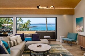 Living area - Makena Surf, #g-301-302 4 Bedroom Condo by RedAwning (Kihei)