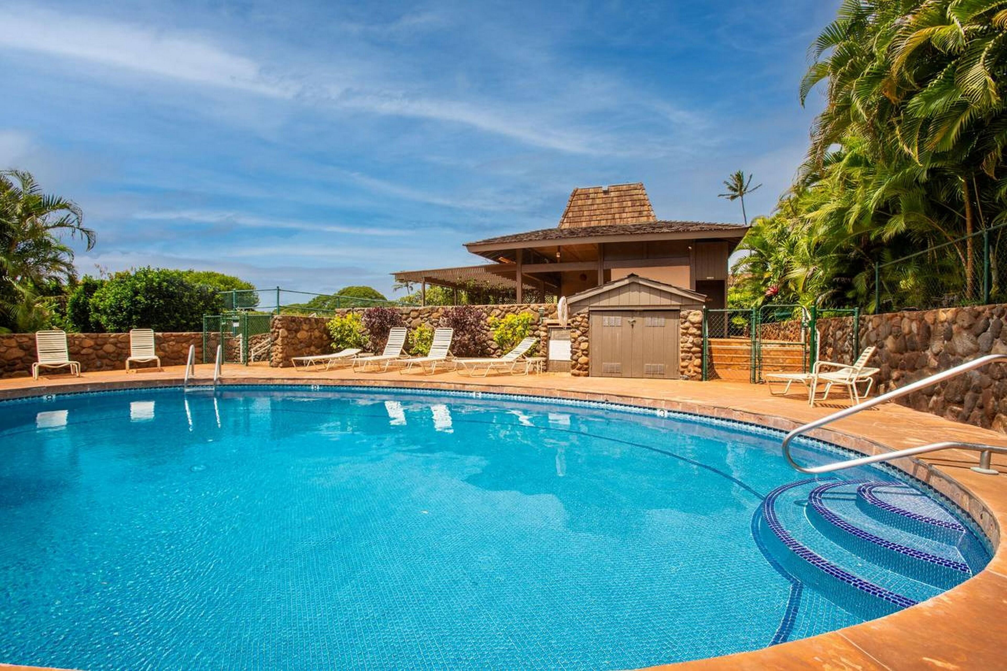 A heated pool