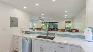 Condo, 3 Bedrooms | Private kitchen | Fridge, oven, dishwasher, coffee/tea maker