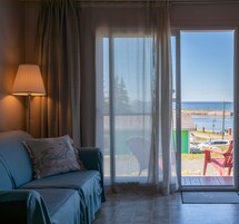 Standard Studio, 1 Double Bed, Partial Sea View | Living area | Flat-screen TV