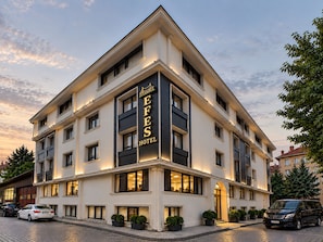 A multi-story hotel with a prominent sign reading 'Efes Hotel' and a modern architectural design. - Istanbul Efes Hotel (Istanbul)