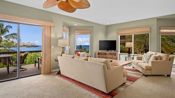 公寓客房, 2 間臥室 | 起居區 | 智慧型電視