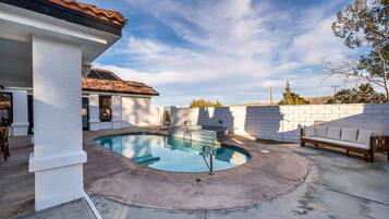 House, Multiple Beds, Pool Access, Pool View | View from room