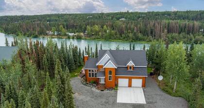 Beautiful 4 Bedroom Home secluded on the Kenai River with improved road access