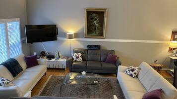 Smart TV, DVD player, books