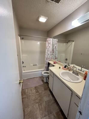 Hair dryer, towels