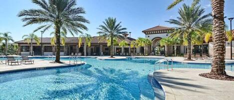 A heated pool