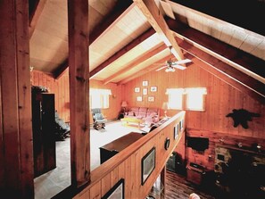 TV, fireplace, DVD player, books - Log Home near Beautiful Lake Logan (Canton)