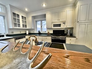 Fridge, microwave, oven, stovetop - Birch Lodge - mountain views, hottub, minutes to Okemo! (Ludlow)