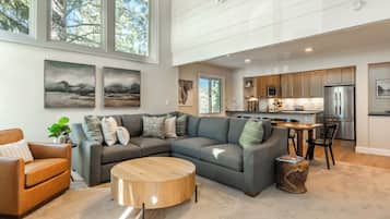 Smart TV, fireplace, video games