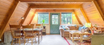 Douglas Island A-frame Cabin in the woods