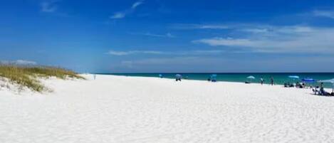 Beach nearby, sun-loungers