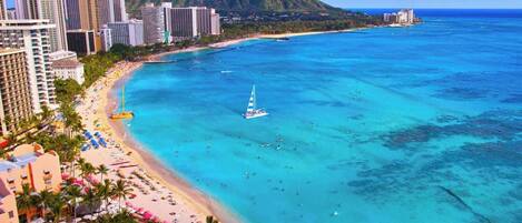 Sun loungers, beach towels