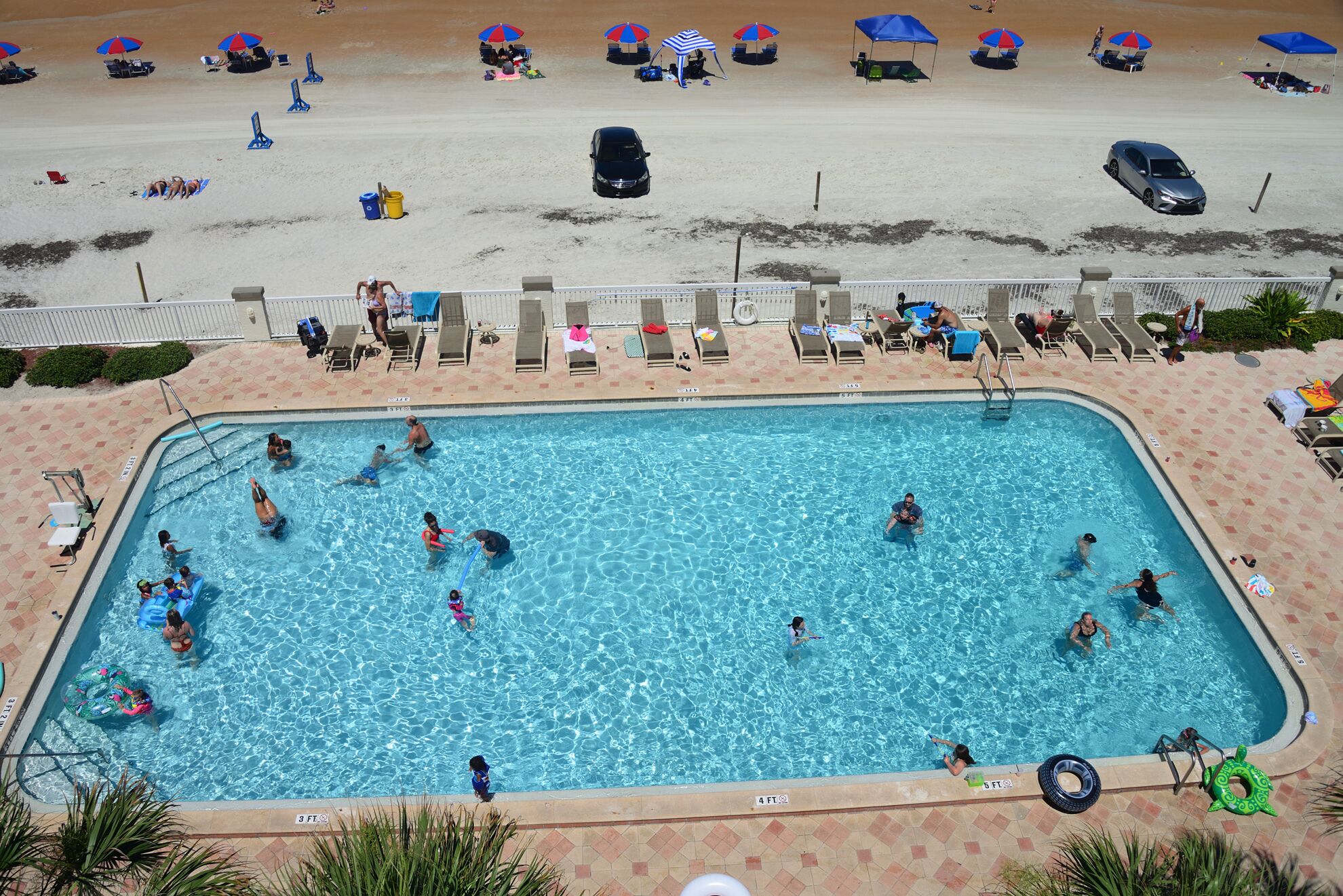 A heated pool