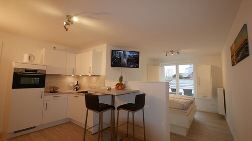 The popular Nordbadestrand beach is just 5 minutes away by bike.