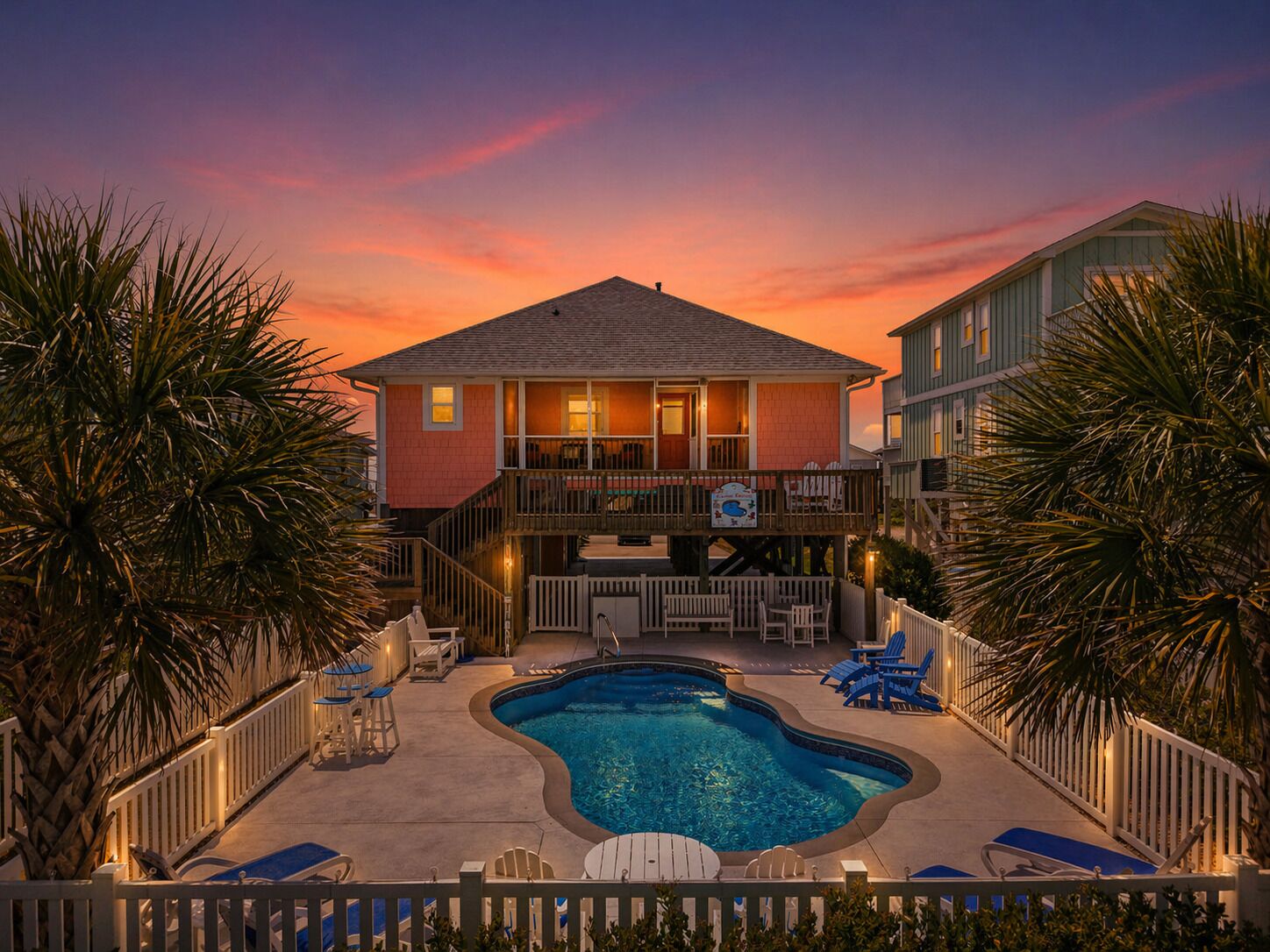 A heated pool