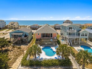 Exterior - Oceanview Absolute Serenity, a 4-bedroom retreat in Oak Island for up to 10 guests. (Oak Island)