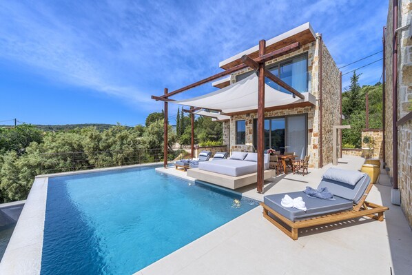 Pool - Villa "Ino" with Sea View, Private Pool & Wi-Fi (Meganisi)