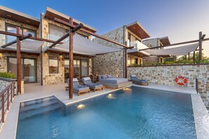 Pool - Villa "Ino" with Sea View, Private Pool & Wi-Fi (Meganisi)