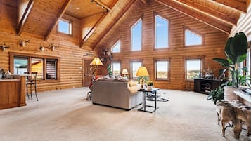 Smart TV, fireplace, video games