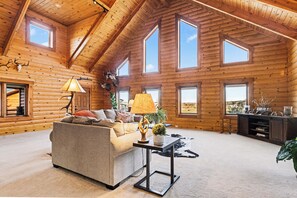 Smart TV, fireplace, video games