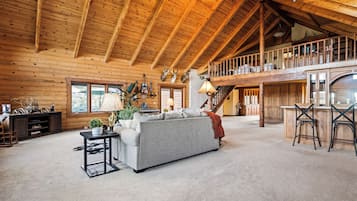 Smart TV, fireplace, video games