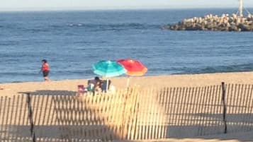Beach nearby, sun loungers