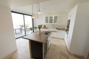 Fridge, oven, stovetop, dishwasher