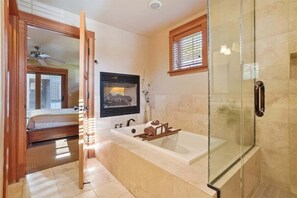 Bathtub, hair dryer, towels