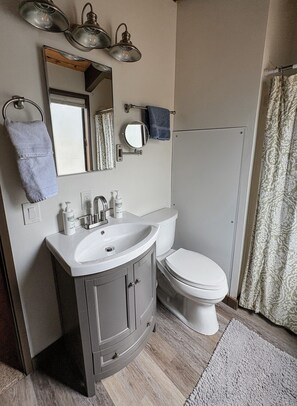 Combined shower/bathtub
