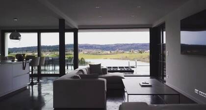 Modern apartment with lake view