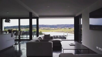 Modern apartment with lake view