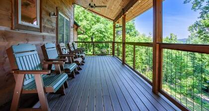 Cabin with Hot Tub, Game Room & Mountain Views!
