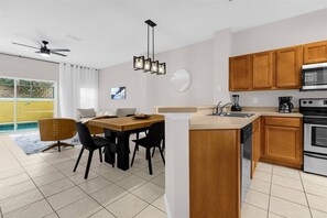 Microwave, dishwasher, high chair