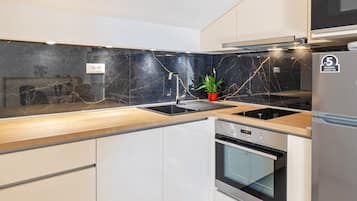 Apartment (One Bedroom Apartment with Balcony an) | Private kitchen | Fridge, dining tables