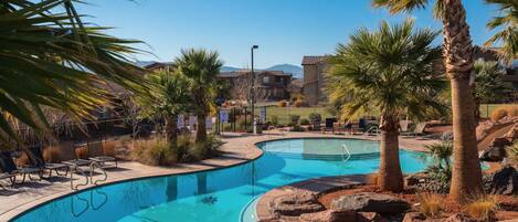 Outdoor pool, a heated pool