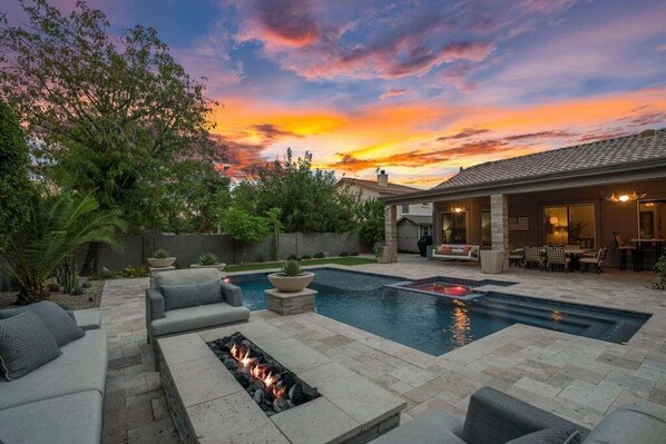 Outdoor pool, a heated pool