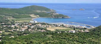 Large house cape corsica sea and mountain view