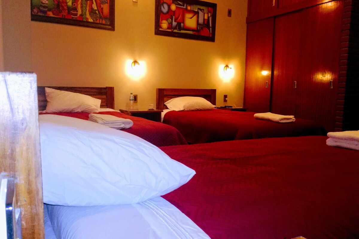 Blackout curtains, iron/ironing board (on request), free WiFi