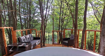 Cabaña El Pescador en Coyhaique, incluye bañera de hidromasaje en mágico lugar..