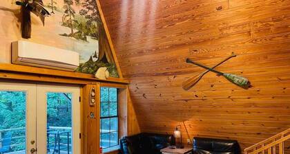 The Natchez Retreat Lakeside A-frame Cabin