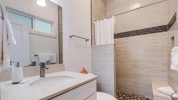 Hair dryer, towels